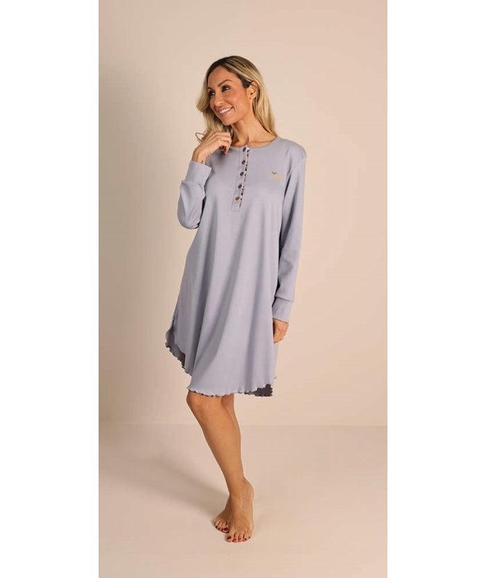 Camicia da notte donna serafino invernale interlock Gary 5092 - Caos Intimo Donna - Uomo - Bambini - Casa - Gary