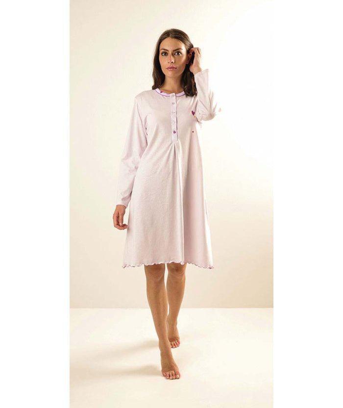 Camicia donna serafino Jersey Gary puro cotone Z50081 - Caos Intimo Donna - Uomo - Bambini - Casa - Gary