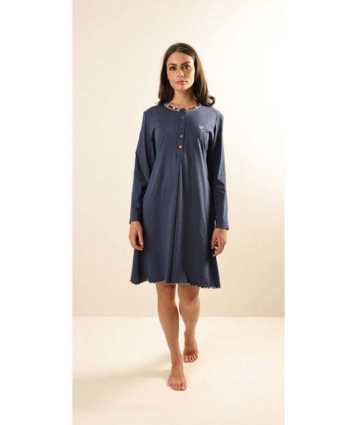 Camicia donna serafino Jersey Gary puro cotone Z50081 - Caos Intimo Donna - Uomo - Bambini - Casa - Gary