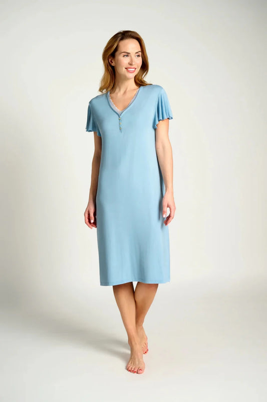 Camicia mezza manica serafino donna viscosa Muydemi 12021020 - Caos Intimo - Muydemi