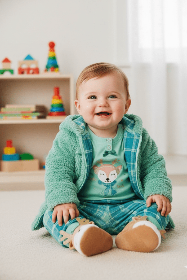 Completo 3pz. neonata caldo cotone foxi Noidinotte FT690 interlock coral - Caos Intimo Donna - Uomo - Bambini - Casa - Noidinotte