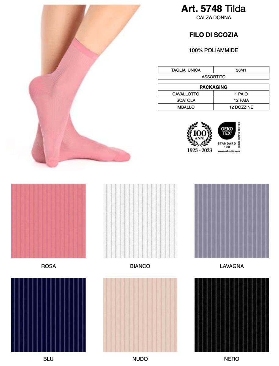 Confezione da 12 paia di calze donna a coste Meritex 5748 Tilda - Caos Intimo Donna - Uomo - Bambini - Casa - Meritex