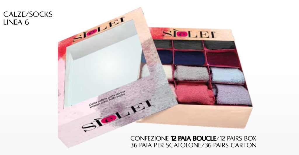 Confezione da 12 paia di calze donna bouclé Sièlei PZ12 - Caos Intimo Donna - Uomo - Bambini - Casa - Sièlei