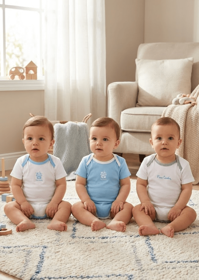 Confezione da 3 body neonato mezza manica Pierre Cardin 100% cotone PCKB3.031 - Caos Intimo Donna - Uomo - Bambini - Casa - Pierre Cardin