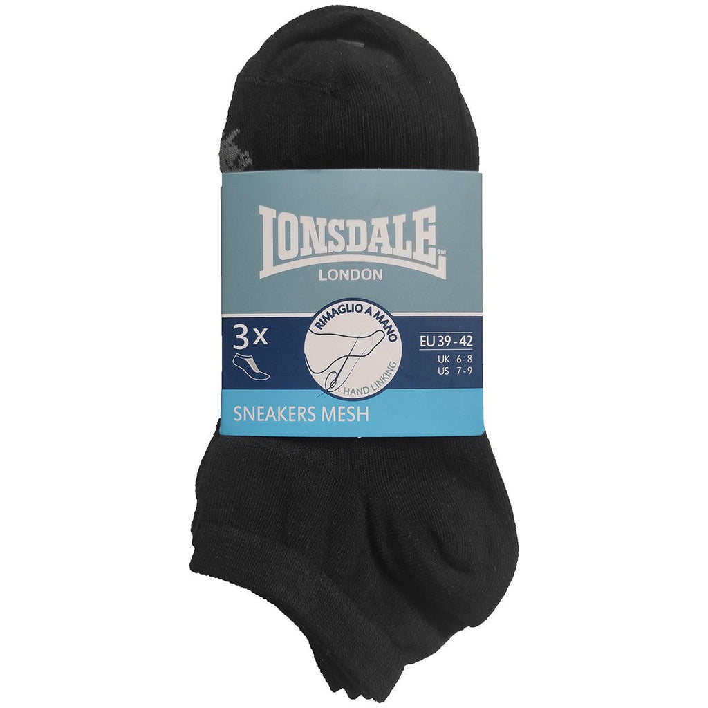 Confezione da 3 paia di calze in cotone unisex uomo donna Lonsdale LNS30 - Caos Intimo Donna - Uomo - Bambini - Casa - Lonsdale