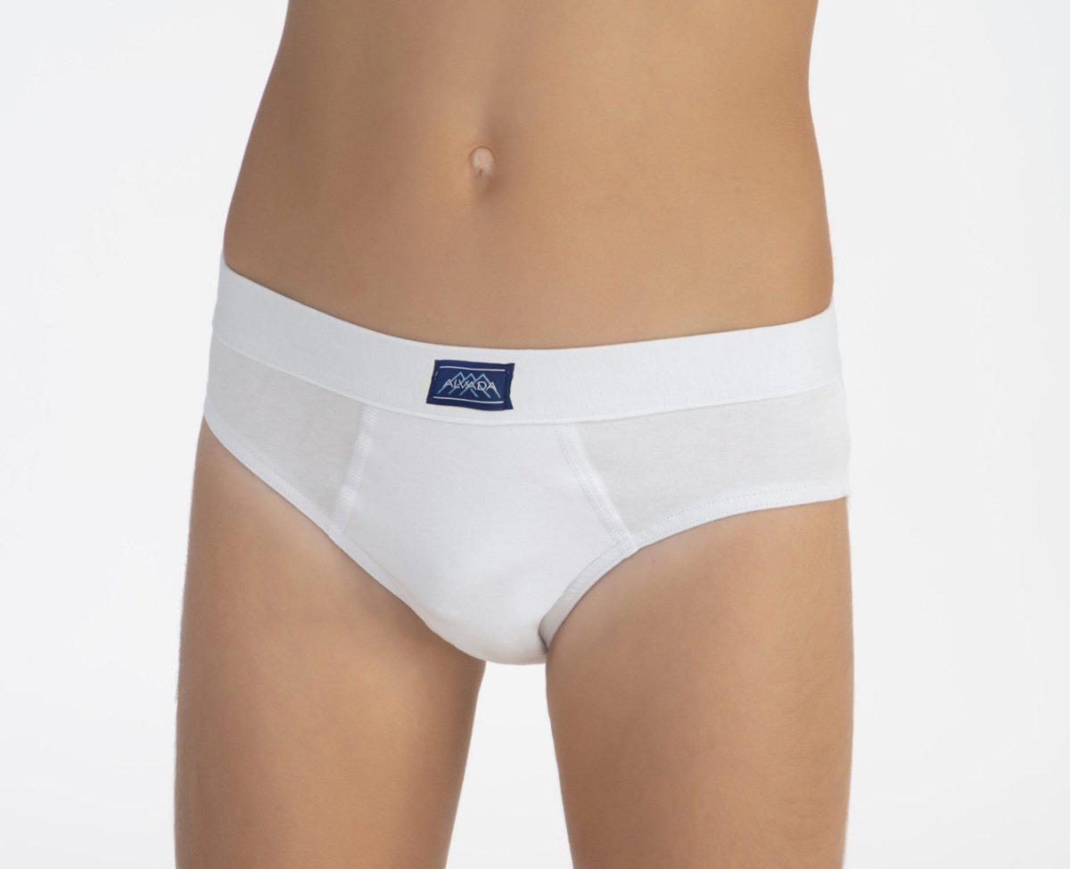 Confezione da 3 slip bambino in cotone bielastico Alvada U703 - Caos Intimo Donna - Uomo - Bambini - Casa - Alvada