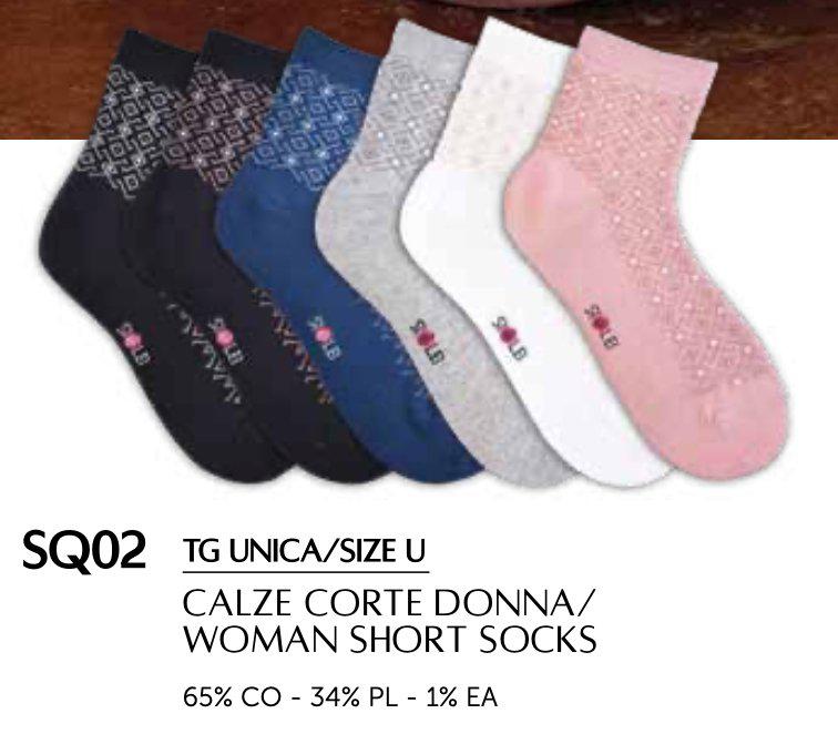 Confezione da 6 paia di calze donna in caldo cotone Sièlei SQ02 Geometrico - Caos Intimo Donna - Uomo - Bambini - Casa - Sièlei