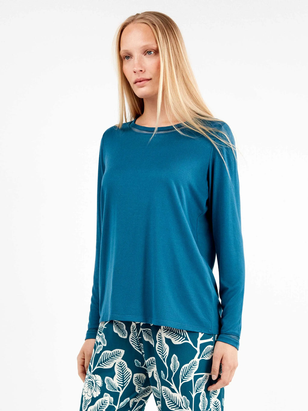 Pigiama donna Gisela girocollo in maglia calda 20310