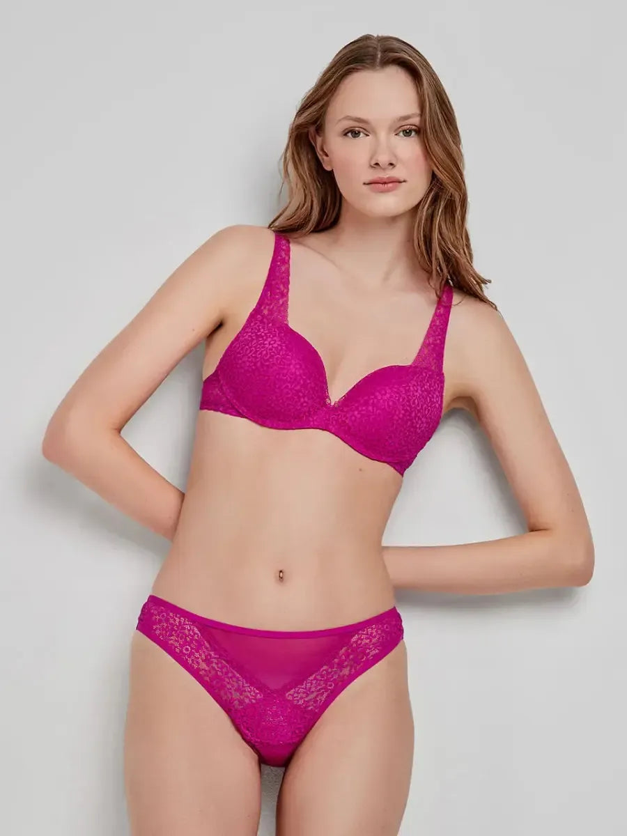 Coordinato reggiseno push up senza ferretto e brasiliana Gisela 10114 - Caos Intimo Donna - Uomo - Bambini - Casa - Gisela