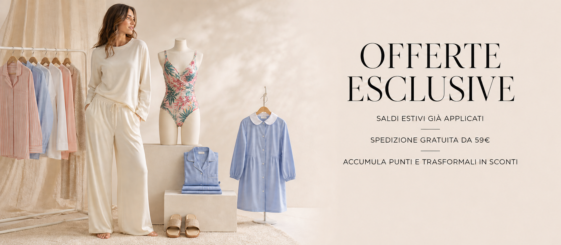 Offerte estive Caos Intimo: saldi applicati, spedizione gratuita da 59 € e punti fedeltà.