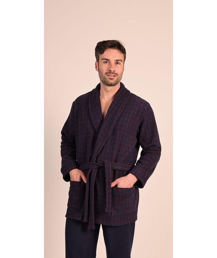 Giacca/vestaglia con cintura uomo invernale punto Milano Gary flanellato 6097 - Caos Intimo Donna - Uomo - Bambini - Casa - Gary