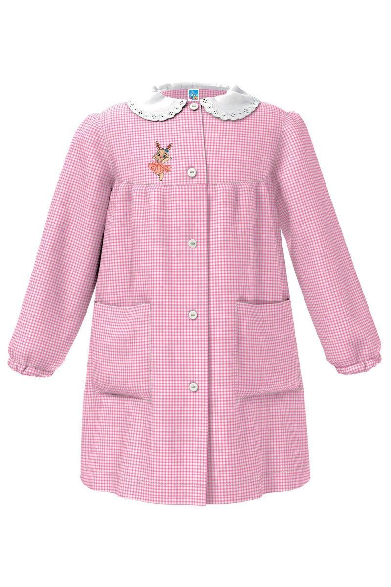 Grembiule asilo bambina con abbottonatura centrale centrale Siggi ricamo Coniglietta Ballerina 4180
