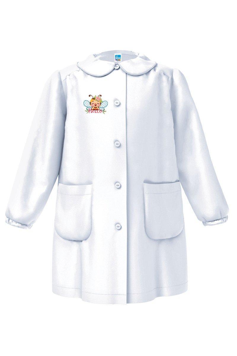 Grembiule Scuola Bambina Siggi 4174 – Bianco con Ricamo Ape