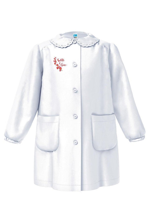 Grembiule asilo bambina con abbottonatura centrale Siggi made in Italy ricamo Smile e Love 4030 - Caos Intimo Donna - Uomo - Bambini - Casa - Siggi