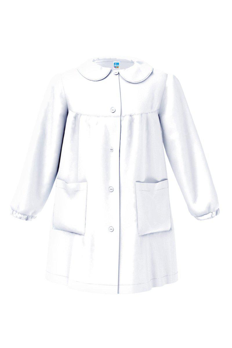 Grembiule asilo bambina con abbottonatura centrale Siggi made in Italy senza ricamo 2887