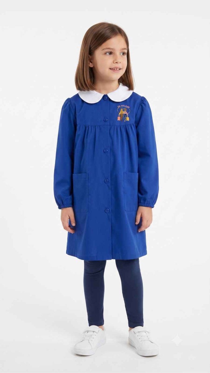 Grembiule scuola elementare blu bambina Nazareno Gabrielli Made in Italy Holiday 0841A26 - Caos Intimo - Nazareno Gabrielli