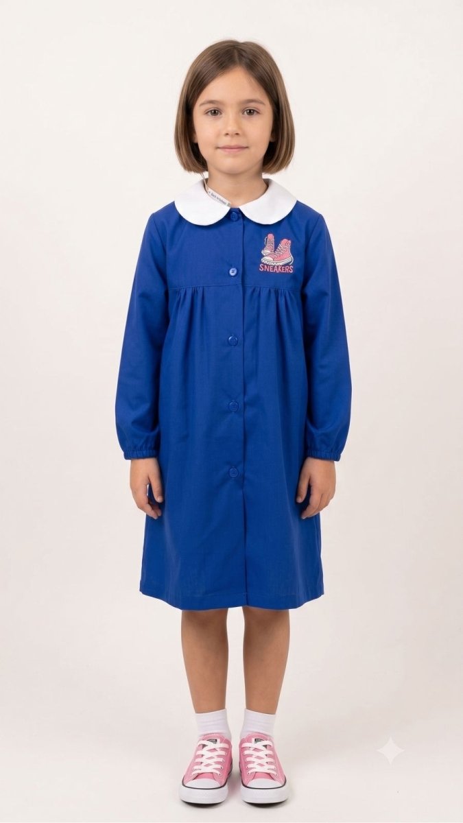Grembiule scuola elementare blu bambina Nazareno Gabrielli Made in Italy Sneakers 0845A26 - Caos Intimo - Nazareno Gabrielli