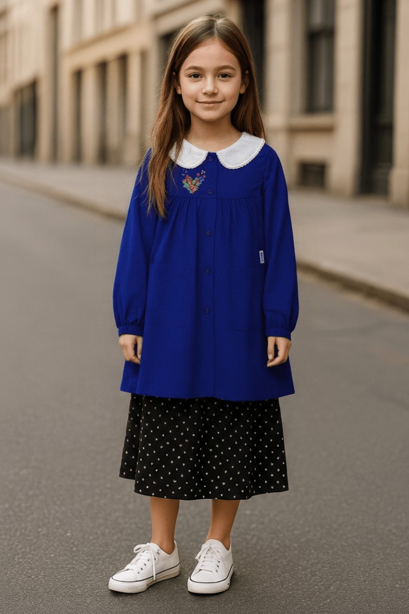 Grembiule scuola elementare blu bambina Siggi Made in Italy Love 3904 - Caos Intimo Donna - Uomo - Bambini - Casa - Siggi