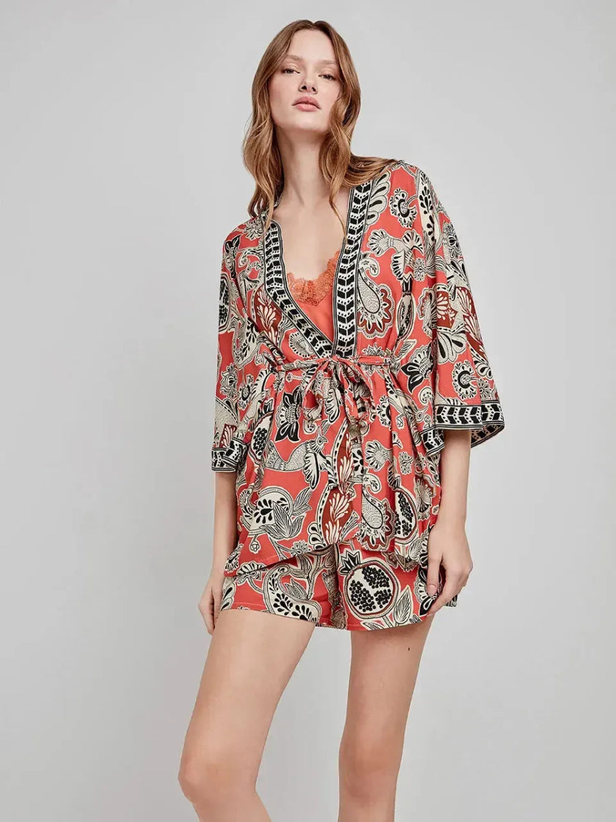 Kimono viscosa donna Gisela aperta 20260 - Caos Intimo Donna - Uomo - Bambini - Casa - Gisela