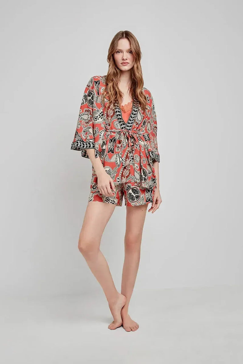 Kimono viscosa donna Gisela aperta 20260 - Caos Intimo Donna - Uomo - Bambini - Casa - Gisela