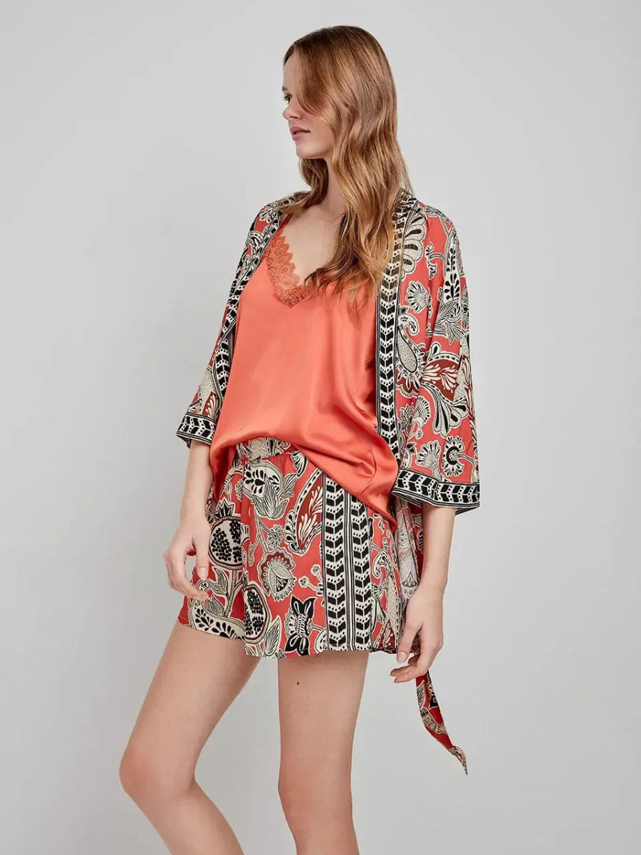 Kimono viscosa donna Gisela aperta 20260 - Caos Intimo Donna - Uomo - Bambini - Casa - Gisela