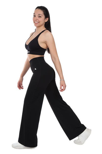 Leggings nero a gamba larga FLARE