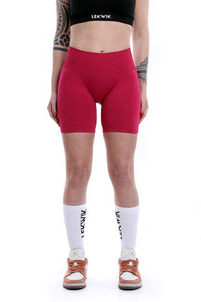 Shorts ciliegia modello POLLY a vita alta senza cuciture