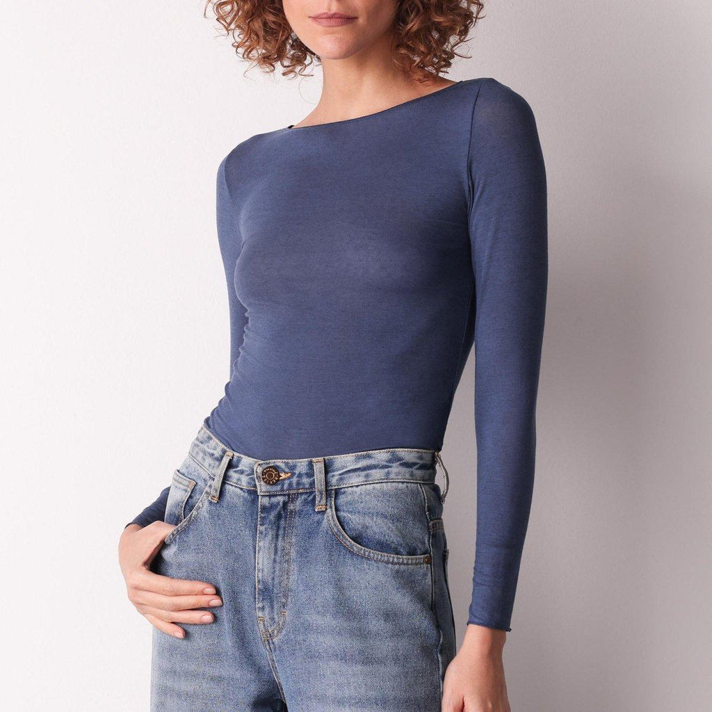 Maglia cashmere scollo a barca manica lunga Cotonella ADD09 - Caos Intimo Donna - Uomo - Bambini - Casa - Cotonella