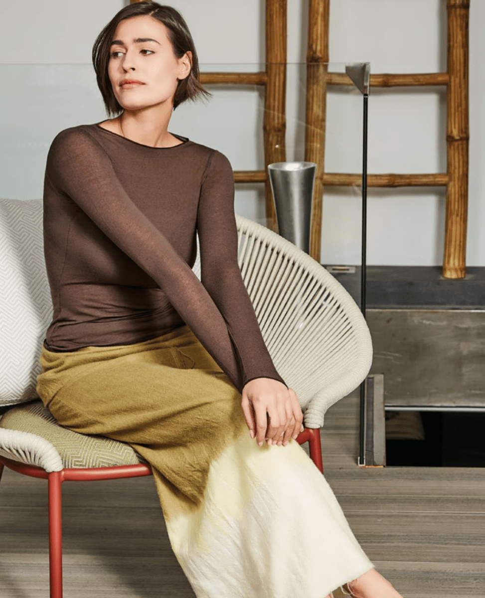 Maglia donna manica lunga collo tondo Sublyme in modal cashmere ultra light 1412 - Caos Intimo Donna - Uomo - Bambini - Casa - Sublyme