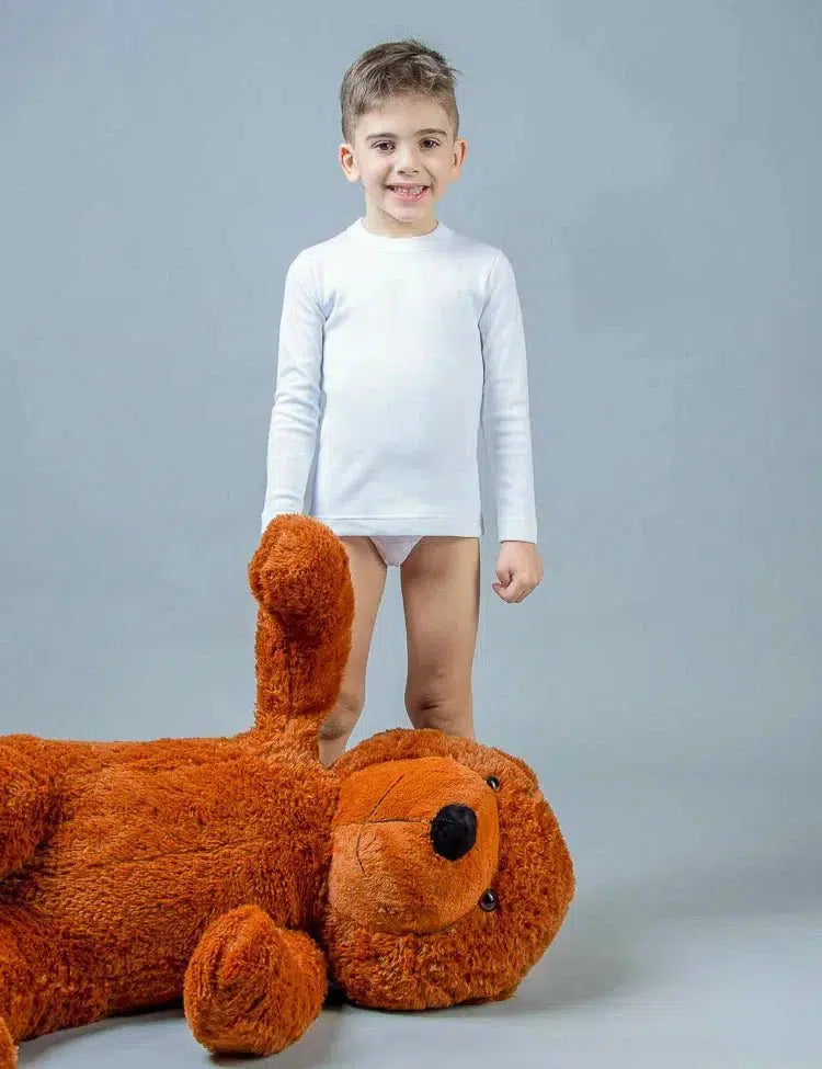 Maglia Nottingham termomaglia manica lunga girocollo bambino cotone interlock TL310 - Caos Intimo Donna - Uomo - Bambini - Casa - Nottingham