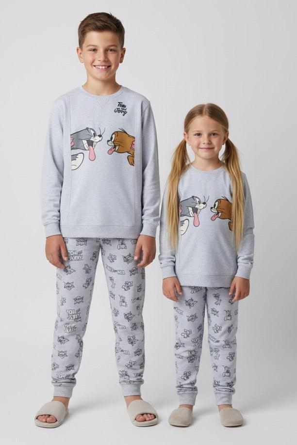 Pigiama bambini Gisela girocollo in caldo cotone Tom & Jerry 20349 - Caos Intimo Donna - Uomo - Bambini - Casa - Gisela