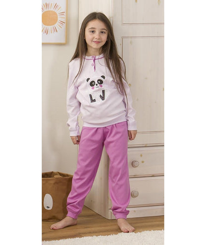 Pigiama invernale bambina interlock Gary 2184