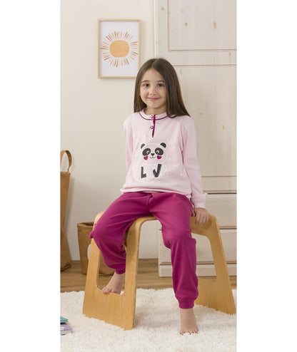 Pigiama invernale bambina interlock Gary 2184