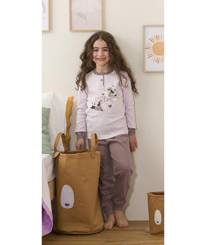 Pigiama invernale bambina interlock Gary 2183