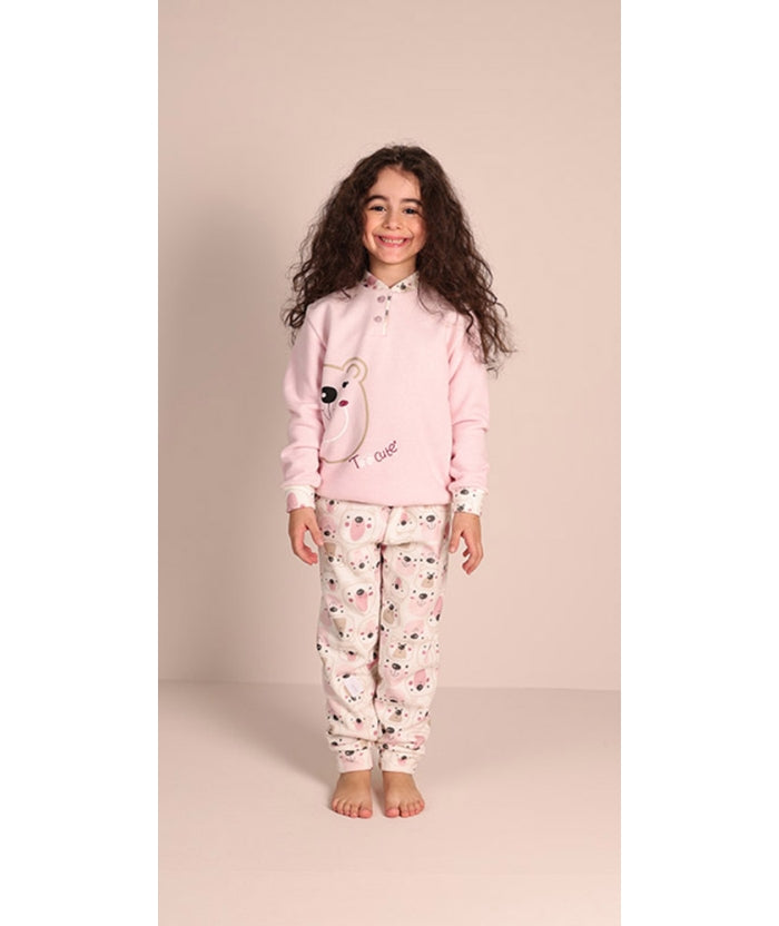 Pigiama invernale bambina punto milano Gary 3076