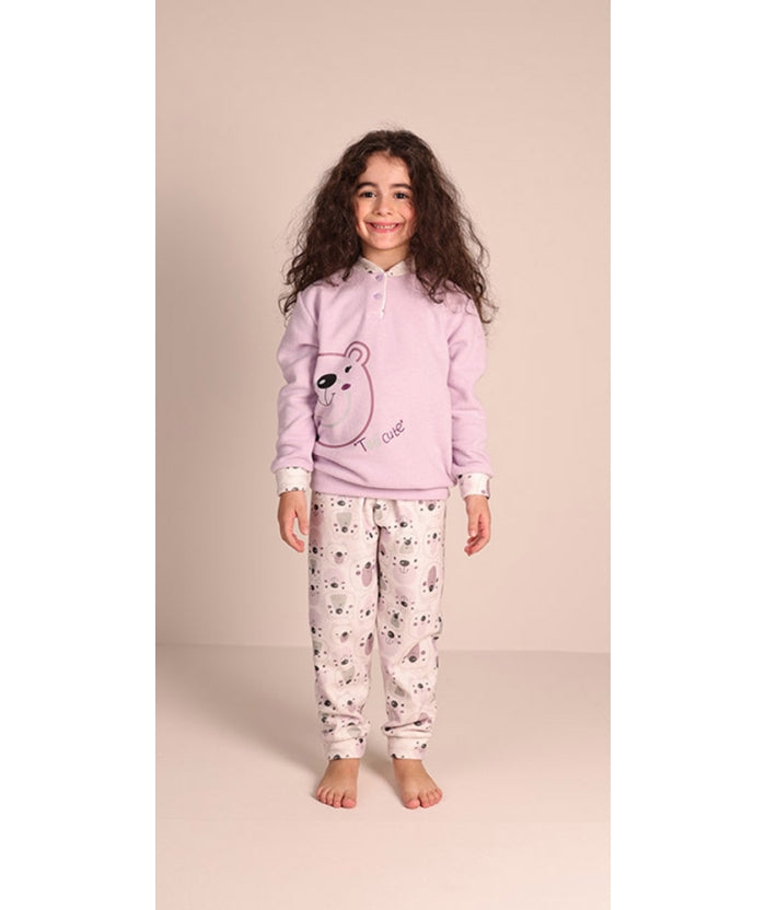 Pigiama invernale bambina punto milano Gary 3076