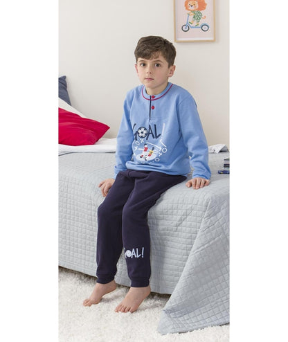 Pigiama invernale bambino cotone felpato Gary 2220
