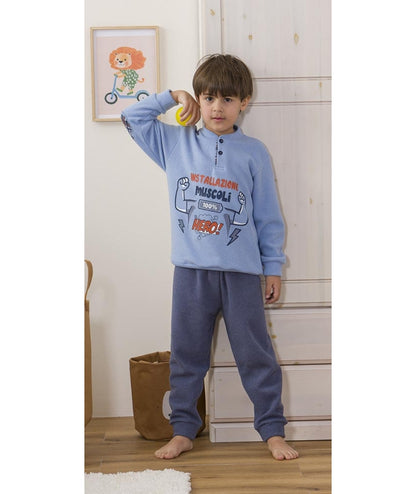 Pigiama invernale bambino flanellato Punto Milano Gary 3249
