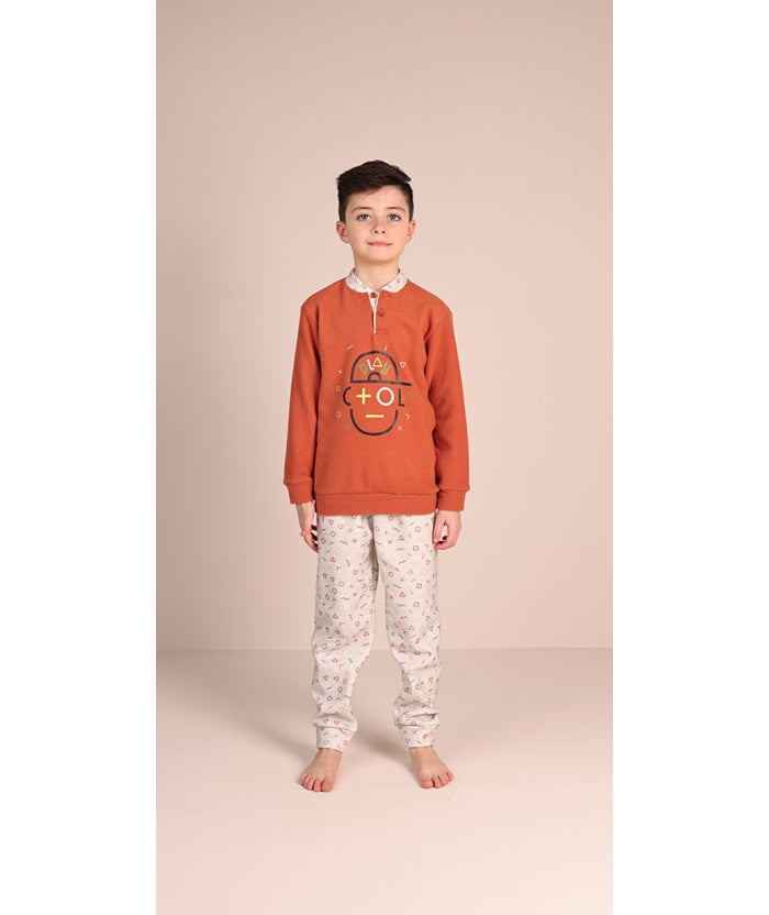 Pigiama invernale bambino punto Milano Gary 2091
