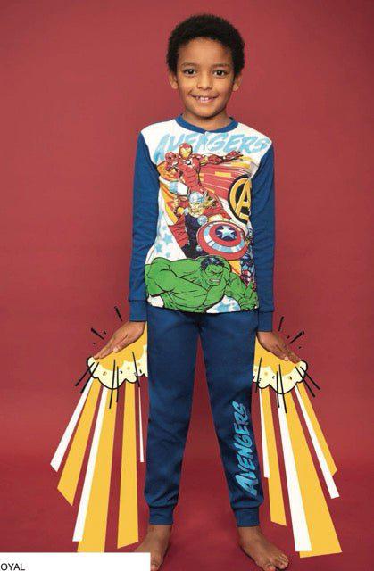 Pigiama caldo cotone Avengers Marvel interlock bambino baby MV40G7401 - Caos Intimo Donna - Uomo - Bambini - Casa - Marvel