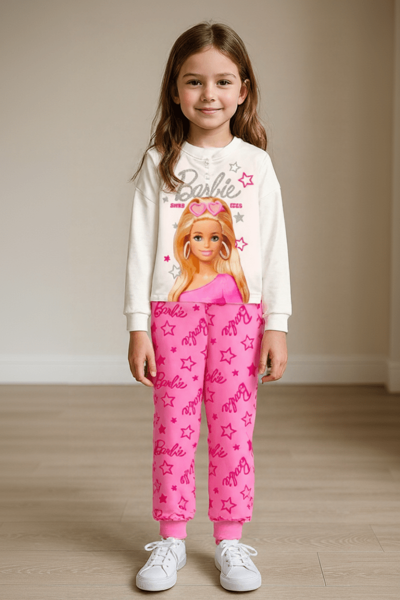 Pigiama caldo cotone Barbie interlock bambina baby MT50L1772 - Caos Intimo Donna - Uomo - Bambini - Casa - Disney