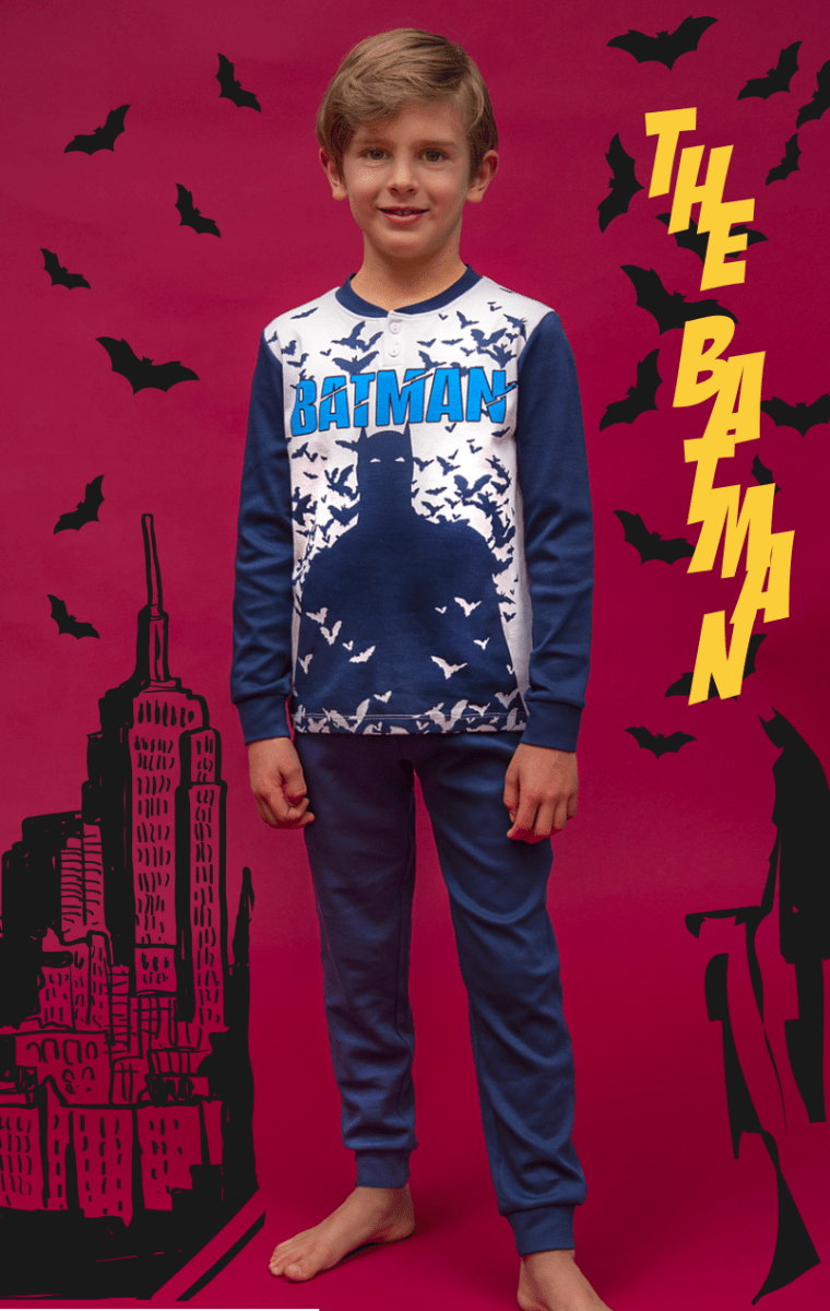 Pigiama caldo cotone Batman DC interlock bambino baby DC40Z1686 - Caos Intimo Donna - Uomo - Bambini - Casa - Marvel