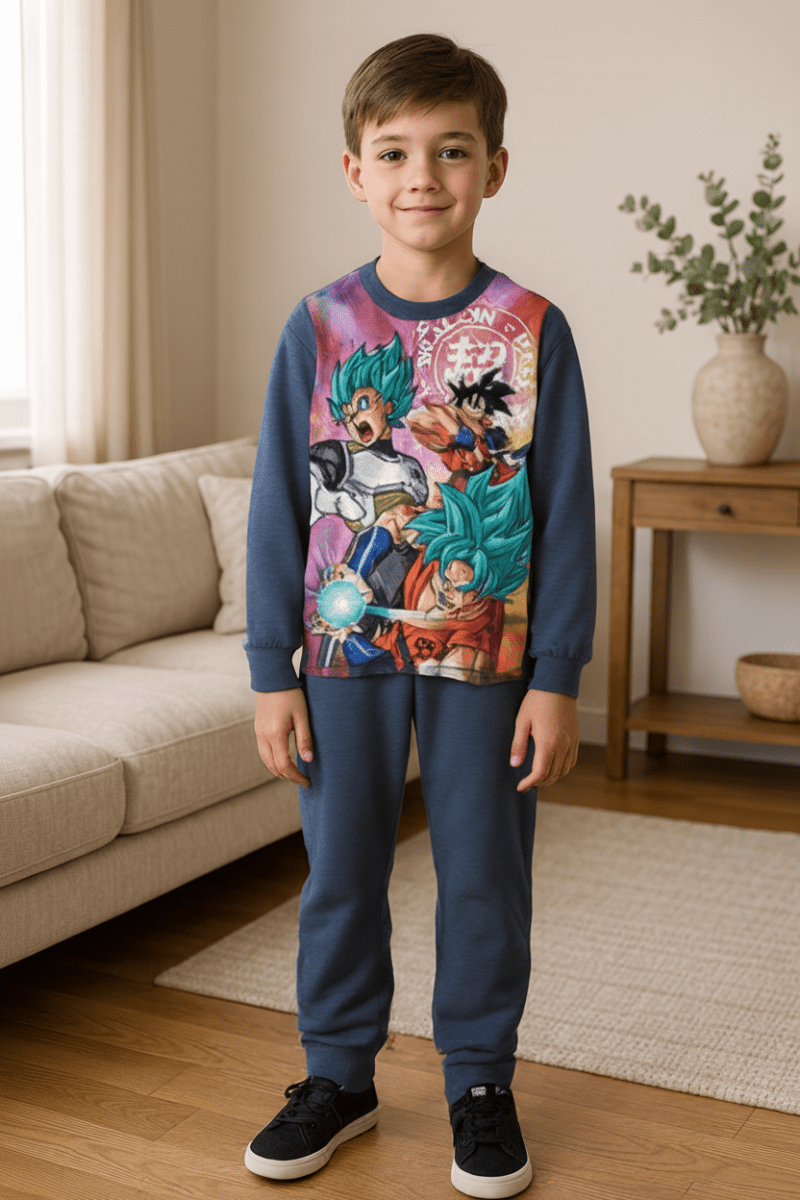 Pigiama caldo cotone Dragon Ball interlock bambino baby DB40G7400 - Caos Intimo Donna - Uomo - Bambini - Casa - Disney