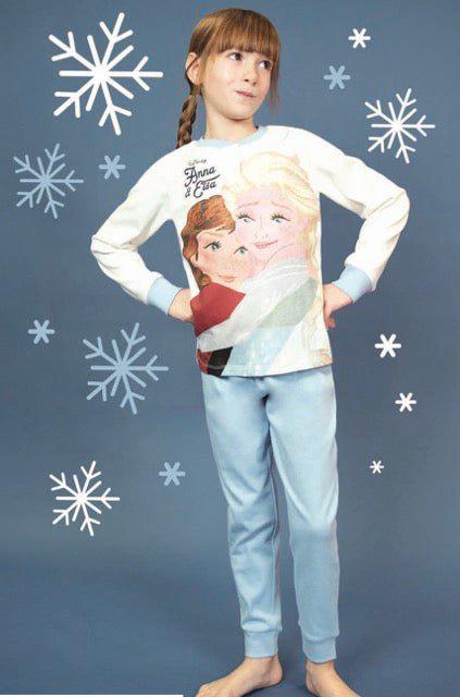 Pigiama caldo cotone Frozen Disney interlock bambina baby DY50A1450 - Caos Intimo Donna - Uomo - Bambini - Casa - Disney