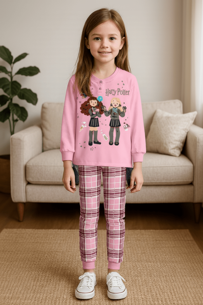 Pigiama caldo cotone Harry Potter interlock bambina baby WB50L1778 - Caos Intimo Donna - Uomo - Bambini - Casa - Sabor