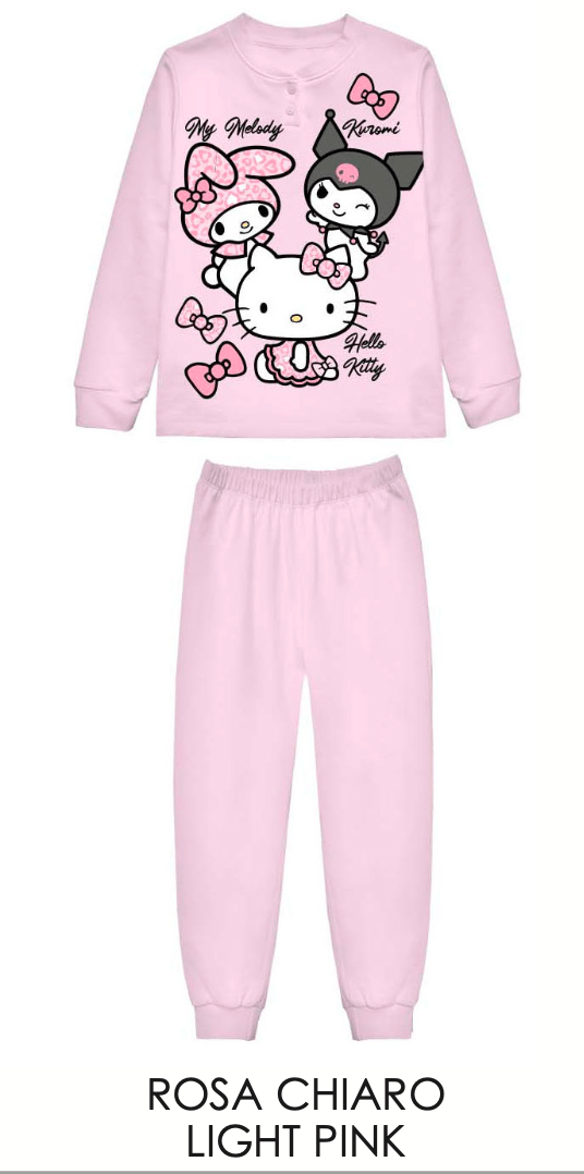 Pigiama caldo cotone Hello Kitty interlock bambina baby HK50A3551 - Caos Intimo Donna - Uomo - Bambini - Casa - Sabor