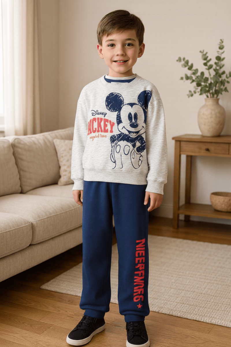 Pigiama caldo cotone Mickey Disney interlock neonato baby DY32P3439 - Caos Intimo Donna - Uomo - Bambini - Casa - Disney