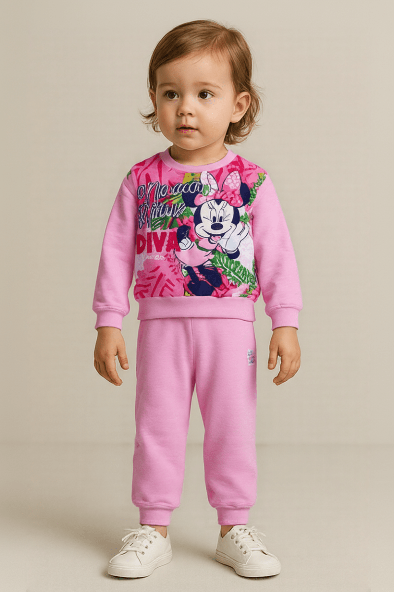 Pigiama caldo cotone Minnie Disney bambina neonato baby 4111 - Caos Intimo Donna - Uomo - Bambini - Casa - Disney