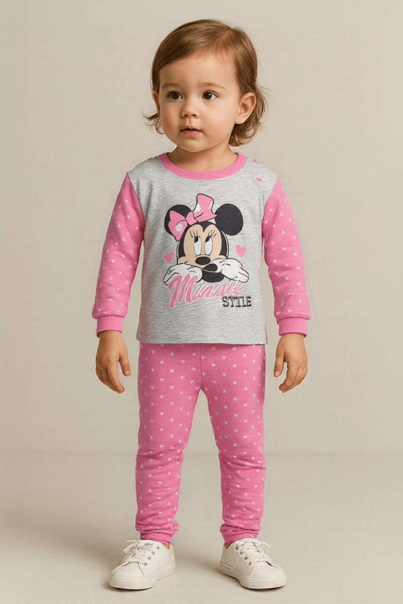 Pigiama caldo cotone Minnie Disney bambina neonato baby 46616 - Caos Intimo Donna - Uomo - Bambini - Casa - Looney Tunes