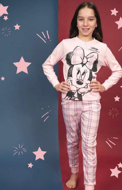 Pigiama caldo cotone Minnie Disney interlock bambina baby DY50A1443 - Caos Intimo Donna - Uomo - Bambini - Casa - Disney